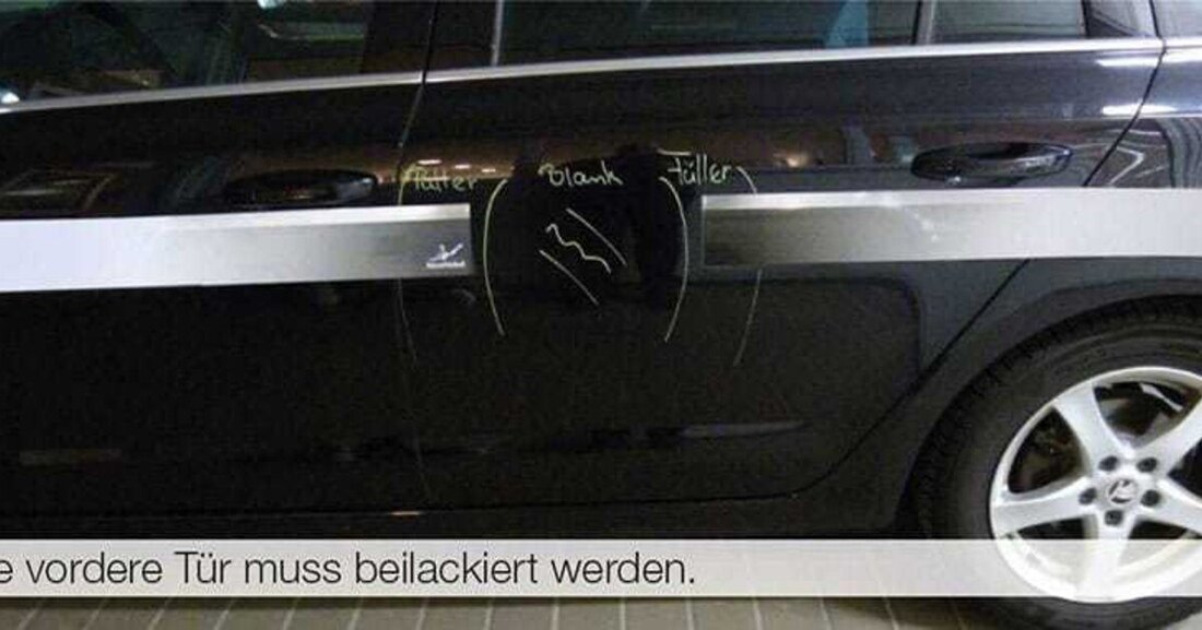 Blendmaxx, das neue Hilfsmittel aus dem Hause AkzoNobel, visualisiert den notwendigen Beilackierbereich bei hellen und dunklen Metallic-Farbtönen.