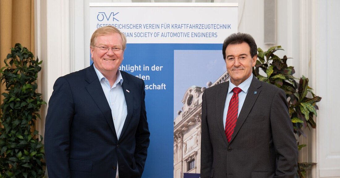 Bosch-Vorsitzender Stefan Hartung und ÖVK-Chef Bernhard Geringer diskutierten über Versorgungssicherheit in Europa.