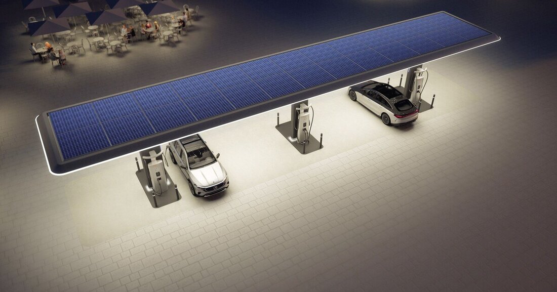 Auf der CES 2023 in Las Vegas präsentierte Mercedes-Benz Pläne für den Aufbau einer eigenen Lade-Infrastruktur.