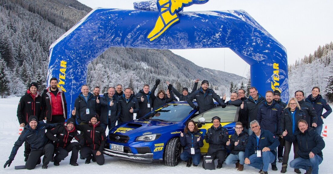 Goodyear lässt 60 Handekskunden aus Österreich und Deutschland den neuesten Winterreifen UltraGrip Performance+ persönlich erfahren.
