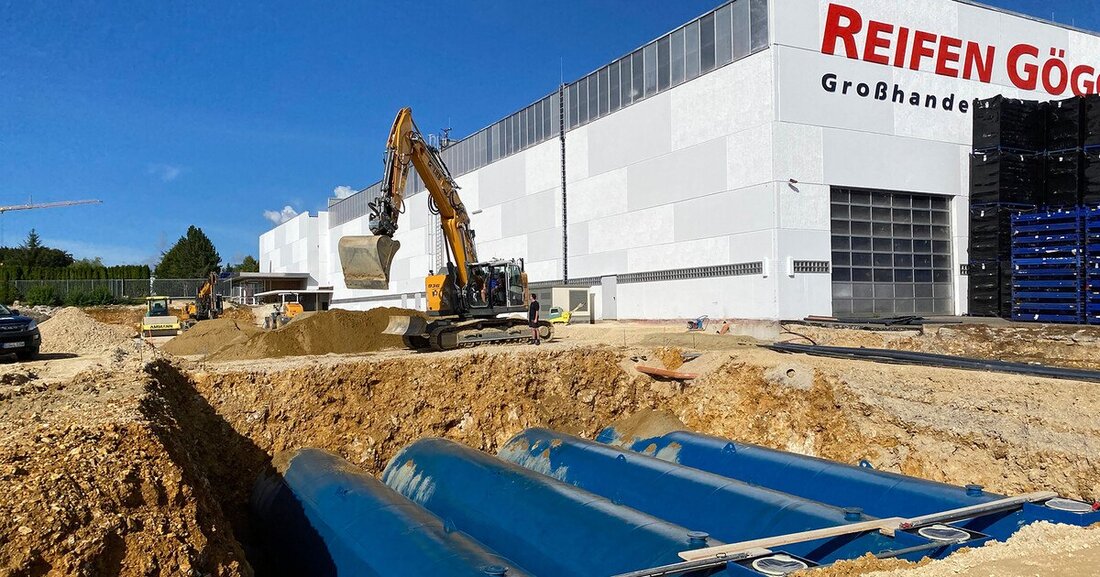 Reifen Göggel investiert groß in Löschwasserspeicher.