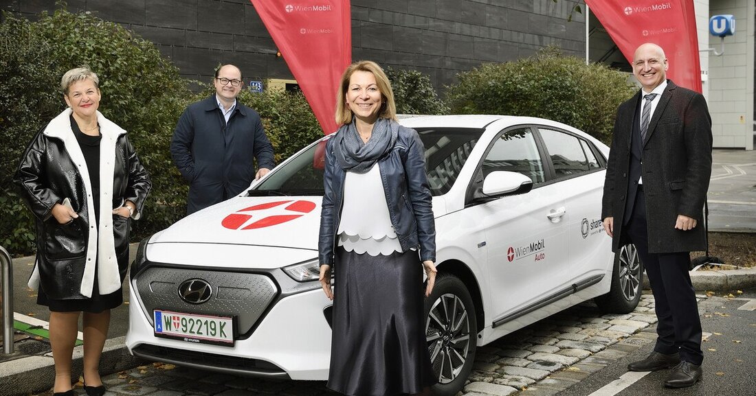 28 Hyundai Ioniq Elektro sind ab sofort im Carsharing-Einsatz bei den Wiener Linien.