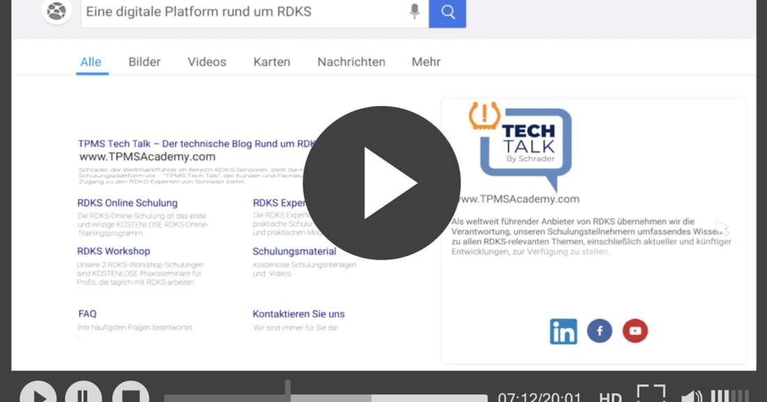 Schrader führt "TPMS Tech Talk" ein. TPMS Tech Talk ist ein kostenloses Online-Schulungsportal auf Abonnementbasis, das Schulungsinformationen für Servicefachleute bietet und offene Gespräche förder soll.