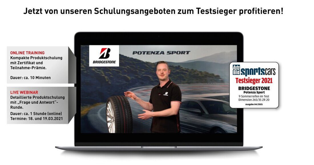 Zwei neue Online-Trainingstermine von Bridgestone sollen Partnerhändler mit interessanten Details versorgen. 