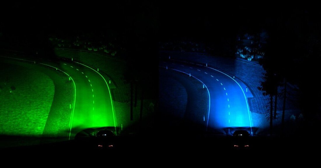 Ford-Ingenieure testen eine Technologie, die Positionsdaten für eine optimale Ausleuchtung der Kurven bei Dunkelheit und frühestmögliche Gefahrenerkennung verwendet.