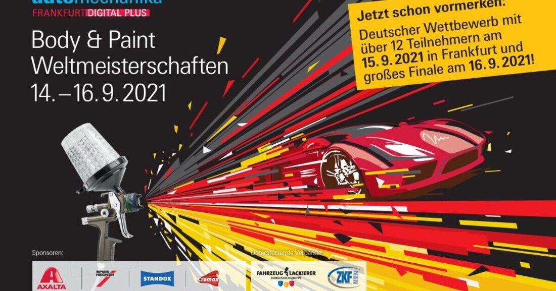 Auf der Automechanika Frankfurt kämpfen 12 Kontrahenten um den Einzug ins Finale der Body & Paint Weltmeisterschaften. Mit dabei ist ein Österreicher: Günter Blümel aus Wien. Wir haben ein erstes Bild von seinem Werk.