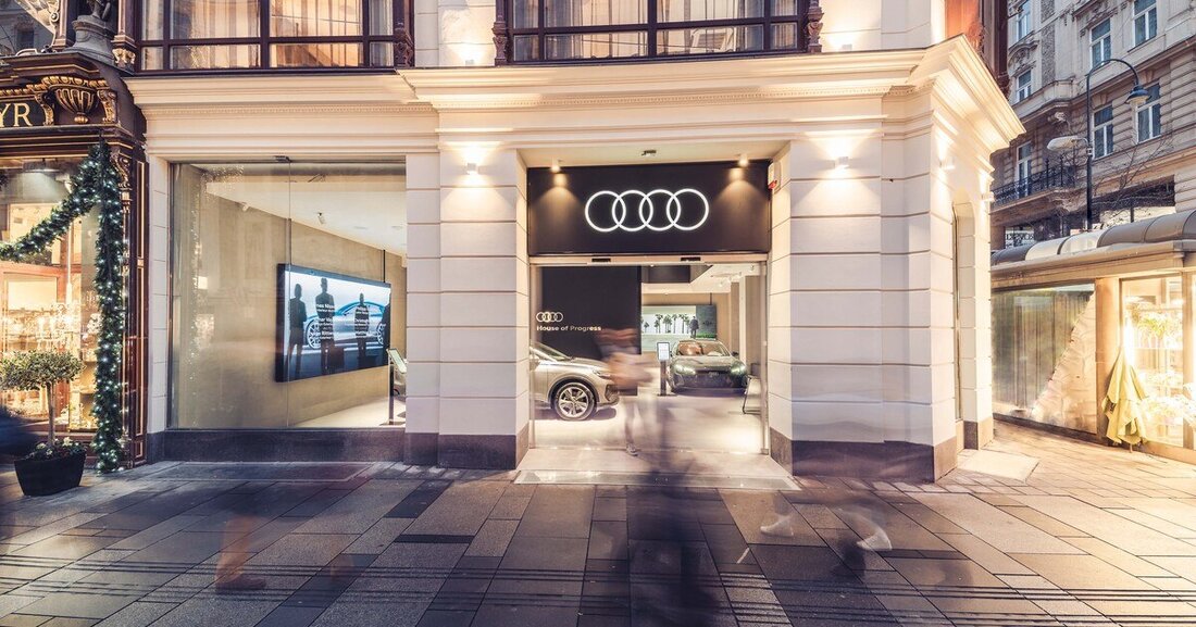 Das Audi House of Progress ist nicht nur ein optischer Hingucker mitten in der Wiener Innenstadt, es ist auch ein Kompetenzzentrum für Elektromobilität mit Stil und Charme.