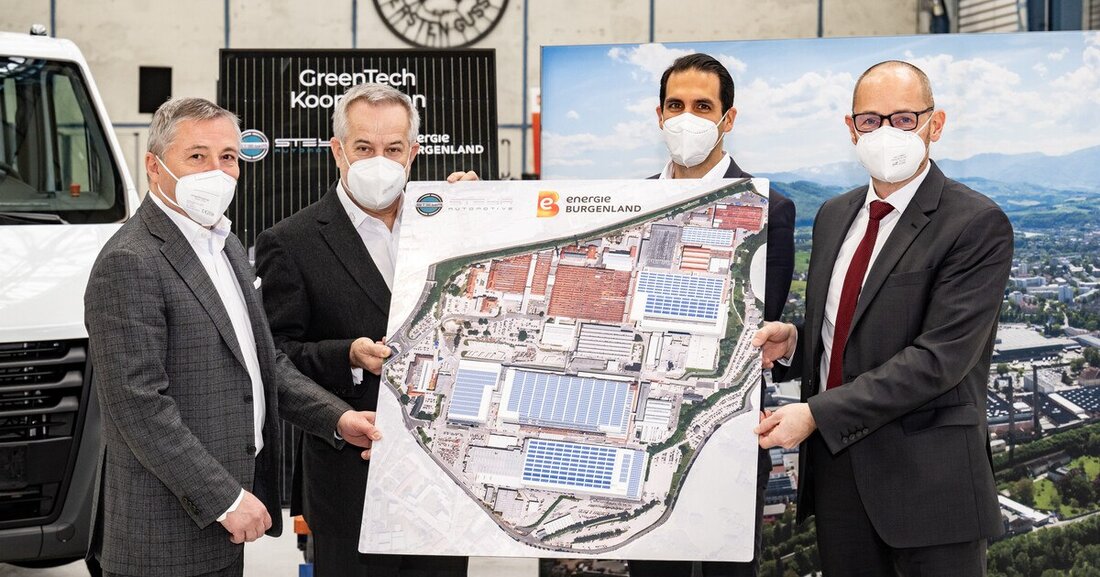 Steyr Automotive und Energie Burgenland stellen eine neue Kooperation: Die größte Dach-Photovoltaik-Anlage Österreichs wird noch in 2022 errichtet und die Zukunft nachhaltig verändern.