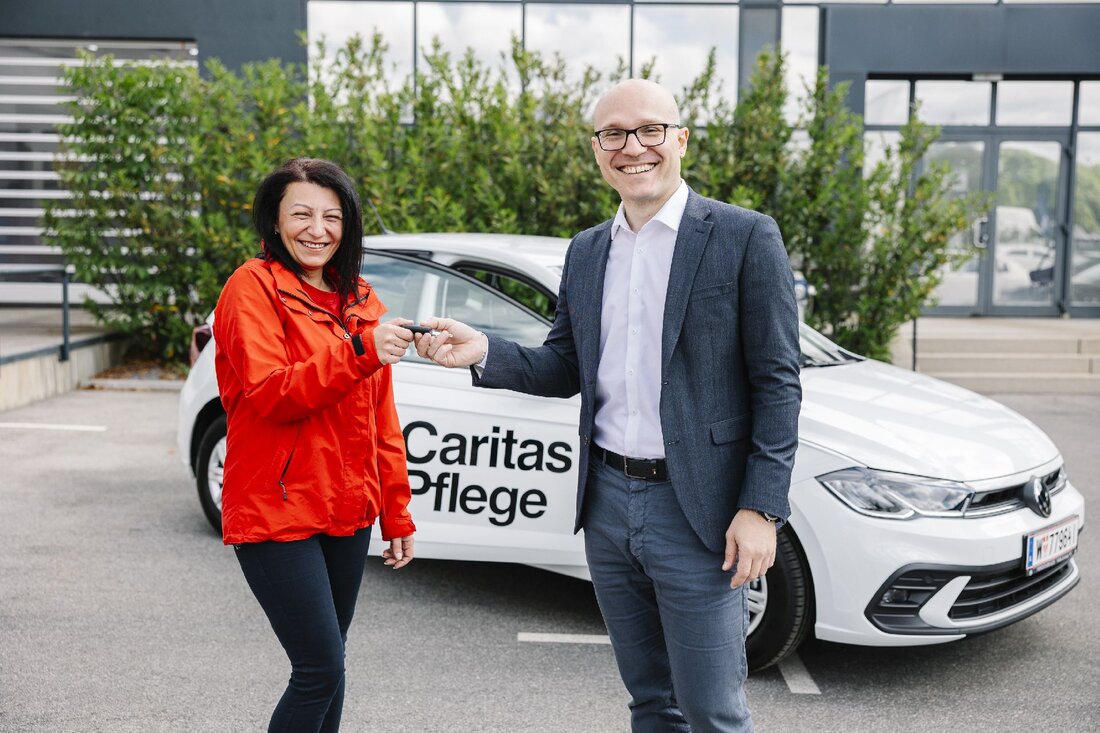 Die Caritas hat ihren Fuhrpark erneuert und setzt künftig auf den Volkswagen Polo als verlässlichen Begleiter im Pflegealltag.