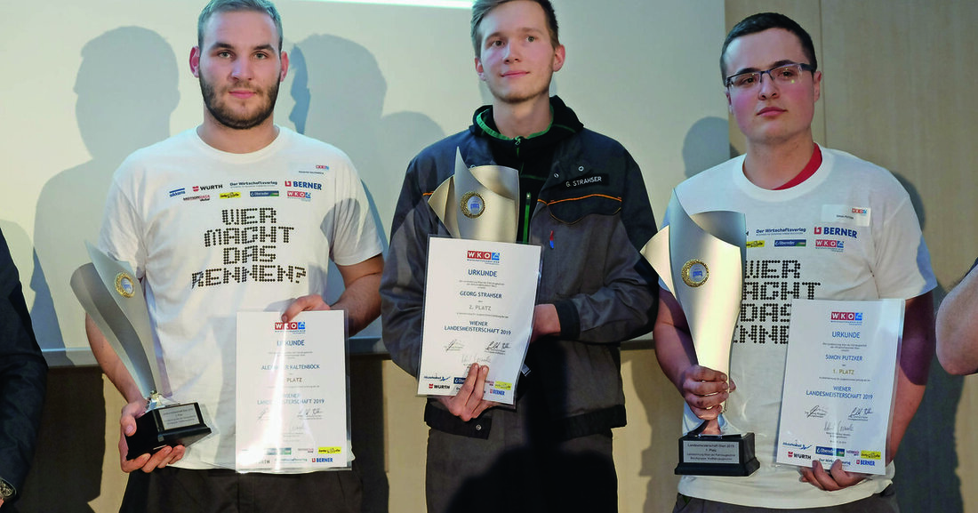 In der Siegfried Marcus Berufsschule in Wien-Floridsdorf wurden die besten Wiener Lehrlinge der Berufszweige Karosseriebautechnik und Kfz Technik gekürt.