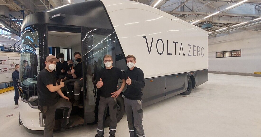 Der Volta Zero Truck war bei Steyr Automotive zu bewundern - dort soll die Vorserienfertigung im Juni starten.