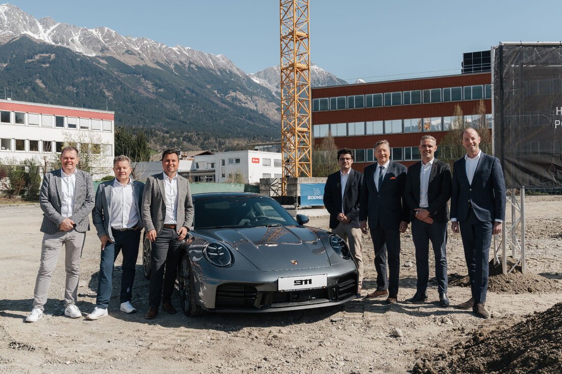 Das neue Porsche Zentrum Tirol entsteht im Zentrum der Stadt Innsbruck, die Bauzeit wird rund 13 Monate betragen.