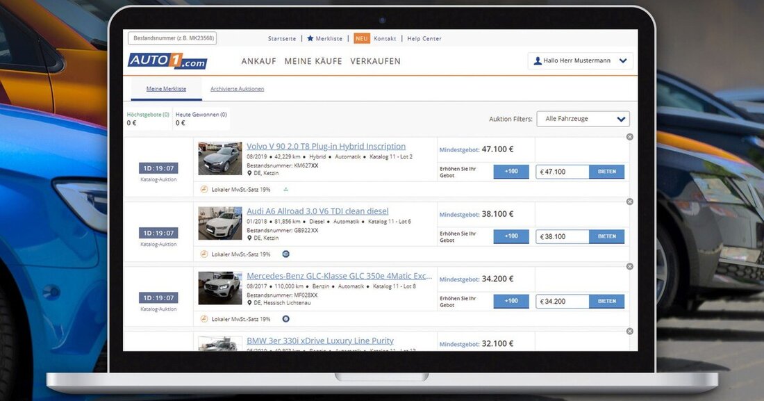 Auto1.com kooperiert mit der Allane Mobility Group und veranstaltet für Händler eine wöchentliche Auktion.