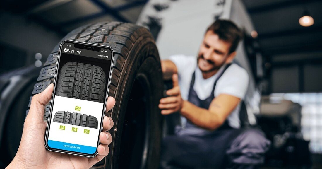 Anyline bringt den ersten mobilen Reifenprofil-Scanner auf den Markt, der mit jedem Smartphone funktioniert.