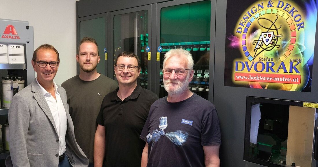 Der Lackierbetrieb Dvorak ist einer der ersten Anwender der neuen vollautomatischen Mischanlage „Irus Mix“ von Axalta.