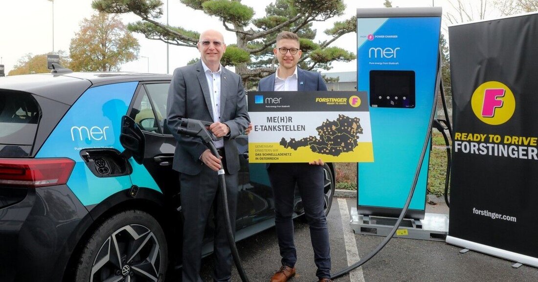 Forstinger und Mer wollen das Angebot hochwertiger Ladeinfrastruktur für Elektrofahrzeuge in Österreich verdichten.