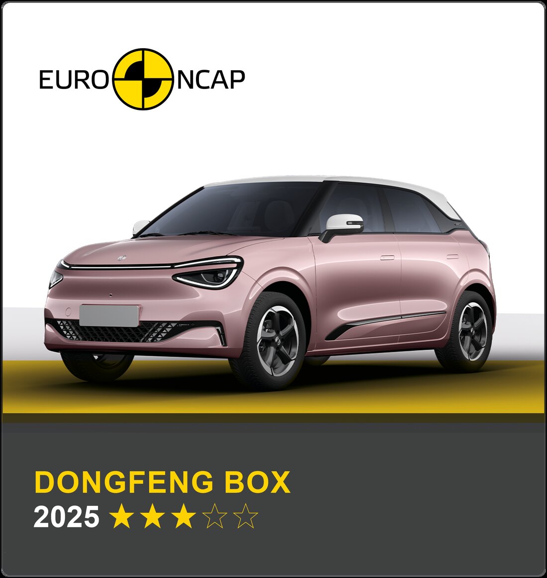 Der chinesische Elektro-Kompaktwagen Dongfeng BOX erhielt im aktuellen Euro-NCAP-Test lediglich drei von fünf Sternen. Schwächen zeigten sich bei der Karosseriestruktur, der Türverriegelung und den Airbags.