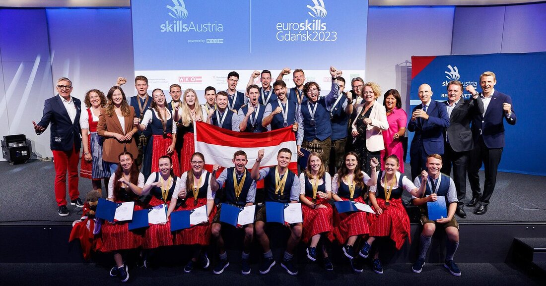 Mit insgesamt 18 Medaillen ist das Team Austria die erfolgreichste aller an den EuroSkills 2023 teilnehmenden Nationen.